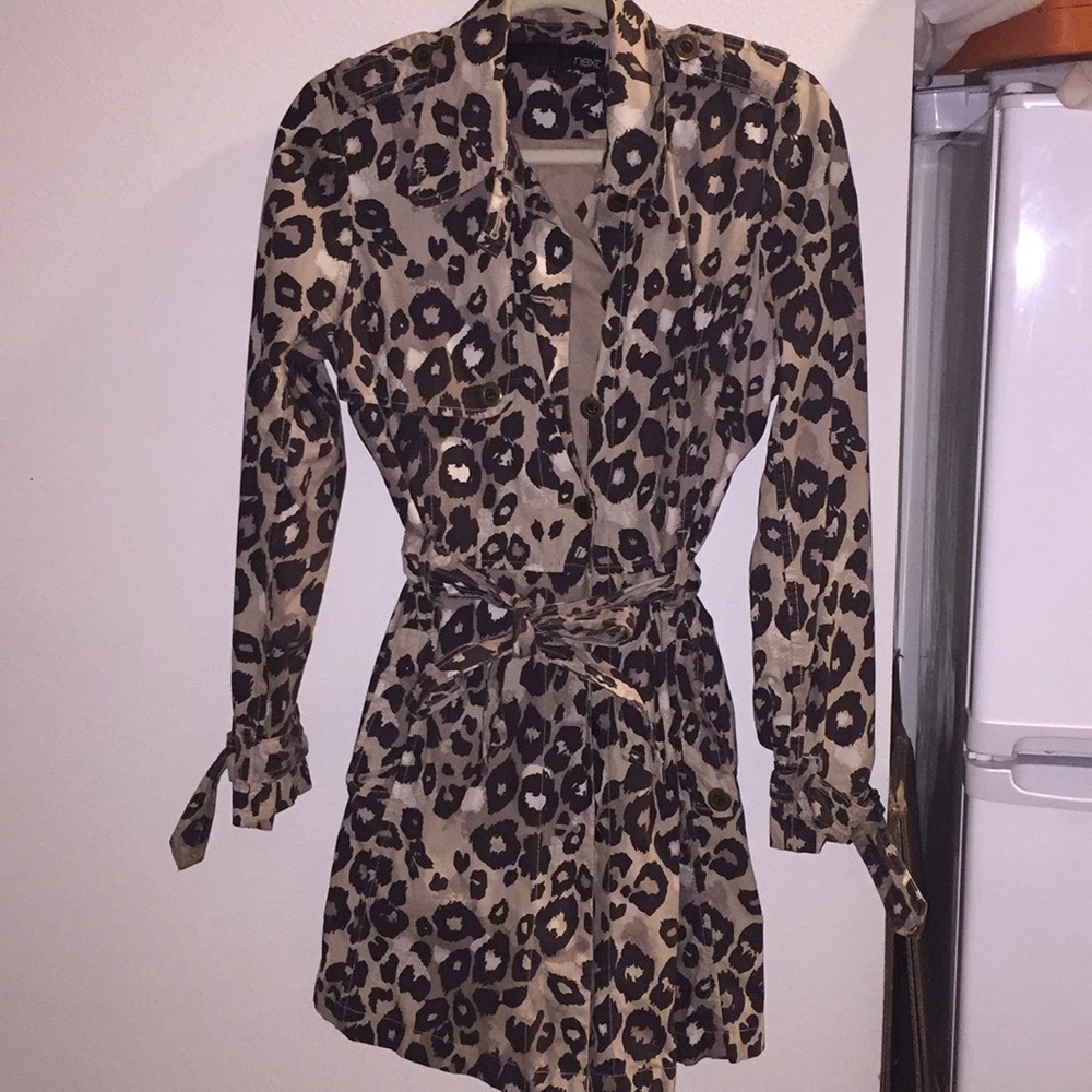 Leopard Print Trench Coat